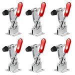 Anndason 6 PCS Hand Tool Toggle Latch Clamp 201B,220 Lbs Holding Capacity Horizontal Clamp Horizontal Quick Release Toggle Clamp (6 PCS 201B)