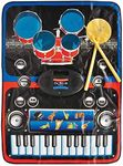 JAYI 2-in-1 Foldable Electric Musical Playmat Floor Mat Piano Carpet Keyboard Mat Electronic Dance Mats for Kids.,Multicolor