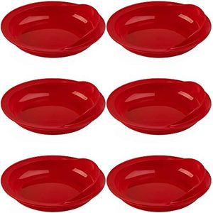 Scoop Plates for Disabled Adults by Providence Spillproof - Scoop Dish for Adults with Limited Mobility - Scoop Plate Adaptive Equipment for Independence - Non Slip Plate for Disabled Adults - Red - 6