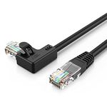 CableCreation CAT6 Ethernet Patch Cable RJ45 LAN Cable Gigabit Network Cord 90 Degree Right Angled,Bandwidth up to 250MHz 1Gbps for PC, Router, Modem, Printer, Xbox, PS4, PS3-10 Feet,Black