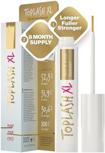 Toplash XL Lash and Brow Booster, Growth Serum with Eyelash and Eyebrow Enhancer, Promotes Stronger, Thicker, Healthier Lashes with Botanicals and Peptides