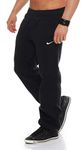 Nike Club Cuff Pants-Swoosh Men's Tracksuit Bottoms , 611459-010 , Black - black / white, L