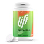 Lift | Fast-Acting Glucose Chewable Energy Tablets | Orange | 6 Pack of 50-Tablet Tubs