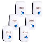 SENQIAO Ultrasonic Pest Repeller, Plug-in Pest Repellent, Pest Control for Mices, Mosquitoes, Roaches, Spiders, Bugs, Flies, for Home Indoor -Non-Toxic Eco-Friendly, Human & Pet Safe [6 Pack]