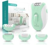 VOGOE Epilator for Women, 4-in-1 Epilators Hair Removal with 2 Speeds, Rechargeable & Cordless Razor Epilator, 21 Tweezers Covered, Electric Hair Remover for Face Legs Arms Armpit Bikini, Green