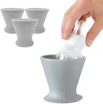 Bökee Ultimate Non-Toxic Silicone Breast Pump and Baby Bottle Holder – Easy One Hand Milk & Formula Prep with Premium Wide Base Suction Cup - Dishwasher Safe - Light Grey, 3-Pack