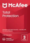 McAfee Total Protection 2023 | 3 Devices | Antivirus Internet Security Software | Unlimited VPN | 1 Year Subscription | By Post