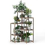 New England Stories Corner Plant Stand Rack for Indoor or Outdoor Plants. Shelf Holder for Multiple Pots. Perfect for Living Room, Patio, Balcony