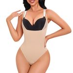 Shapewear Bodysuit for Women Tummy Control Thong Bodysuit Shapewear Under Dress Open Bust Faja Shapewear