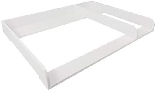 Puckdaddy – Cambiador XXL Kimi, Compatible con la Cómoda Hemnes de IKEA – 108 x 80 x 10 cm de Madera Blanca – Tablero Prémium con Divisor y Material de Montaje para Pared