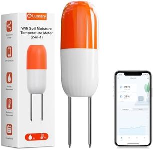 Lumary WiFi Moisture/Temperature ℃ Soil Meter, Work with Lumary Smart Water Timer, No Need Hub, App Monitor, Wireless Hygrometer Sensor for Outdoor IP67, Push Notification Lawn Greenhouse