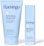 Flamingo Pubic Hair Shaving Skin Care Set - Exfoliating Shave Gel 5 fl oz - Restorative Post Shave Serum 1.7 fl oz1.7 fl oz