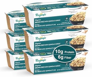 Reganic Organic Brown Rice with Quinoa & Garlic, 2 Individual Cups, Pack of 6, 8.8 oz