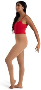 Capezio womens Ultra Soft Self Knit Waistband Stirrup Tight, Caramel, Large-X-Large