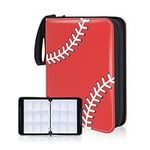 Baseball Card Binder, 9 Pocket Sports card binder, 720 Double Sided Pocket Zipper Album, Baseball cards Zipper Display Holder, Expandable, Compatible with Gaming Cards, Yugioh, MTG and Other TCG