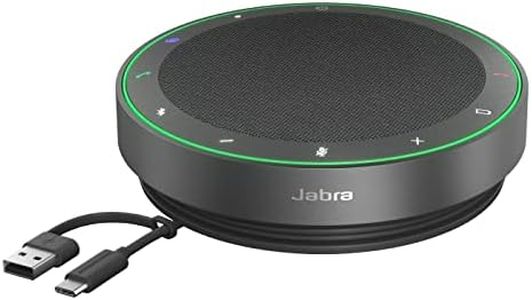 Jabra Speak2 75 Wireless Bluetooth Speakerphone with 4 Noise-Cancelling Mics, Full-Range 65mm Speaker and Super-wideband Audio - MS Teams Certified, Works with Other Platforms - Dark Grey