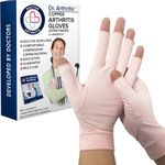 Dr. Arthritis Copper Arthritis Compression Gloves for Women and Men, Carpal Tunnel Gloves, Hand Brace for Arthritis Pain and Support (X- Large Pink)