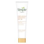 Simple Protect 'N' Glow Triple Protect Moisturiser SPF 30 3x protection against UVA & UVB rays, blue light and pollution all-day hydrating face cream 40 ml