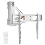 XINYAO Over Fireplace TV Mount Pull Down with Remote, Motorized Height Adjustable Electric TV Wall Bracket for 32 to 70 inch Screen, Compatible with VESA 600x400
