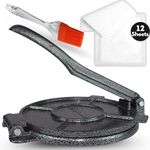 Febzona Roti Maker Machin Puri Papad Tortilla Making machine Cast Iron manual chapati puri roti dough chapati roller machine for home (18 CM)