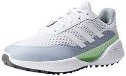 adidas Women's SUMMERVENT Spikeless Golf Shoes, Footwear White/Footwear White/Almost Lime, 8