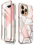 i-Blason Glitter Case for iPhone 13 Pro Max (6.7 Inch) Mobile Phone Case 360 Degree Case Bumper Protective Cover [Cosmo] with Screen Protector 2021 Edition (Marble)