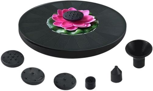 ZIBUYU® Solar Water Fountain for Home Garden - Lotus Flower Shaped Waterfall, Floating Brushless Pump, 8 Nozzles ABS Material, for Terrace Garden Setup, Aquarium, Fish Pond & Outdoor Decor