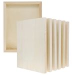 Bright Creations Unfinished Wooden Panels, 6 Pack Wood Canvas Boards for Painting, Arts and Crafts, Rectangular, 23 x 30.5 cm