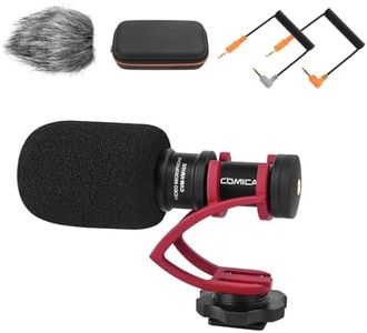 Camera Microphone,Comica CVM-VM10II Professional Video Microphone with Shock Mount, Deadcat,Compact Shotgun Mic Compatible with iPhone,DSLR Camera,Android Smartphones- Perfect for TikTok YouTube Vlog