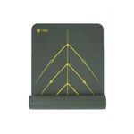 TEGO Stance Yoga Mat with GuideAlign for Posture Alignment (Olive Without Bag) | Reversible Design with Dual Texture Grip | 5mm Thick | Antimicrobial, Non-Slip, Sweat-Resistant | 6ft x 2ft | Yoga & Fitness Mat | Shoe-friendly Workout Mat
