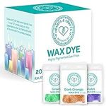 Hearts and Crafts Soy Wax Candle Dye - 20 Color Wax Chip Dyes for DIY Candle Making Supplies