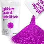 Hemway Glitter Paint Additive Glitter Crystals for Acrylic Paint, Interior & Exterior Walls, Wood, Varnish, Furniture, Matte, Gloss, Satin, Silk - 100g / 3.5oz - Fuchsia Pink