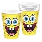 Spongebob Party Cups - 9 oz. (Pack of 8) - Colorful & Fun Design - Perfect for Kid's Birthdays and Themed Events