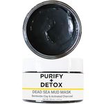 Dead Sea Mud Mask for Face with Bentonite Clay and Activated Charcoal - for Men and Women - Pore Minimizer, Clear Blackheads- for Acne-Prone, Oily Skin Exfoliating Facial Mask - Formulated in San Francisco