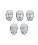 Balloonistics Plain White Mask Suitable for Party, Rama, Festivals, Competition, Dance Pack of 5