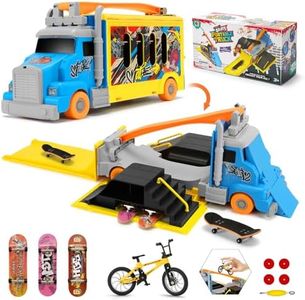 KETIEE Finger Skateboard Park Set, 2-in-1 Transforming & Foldable