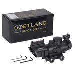 Goetland Rifle Scope 4x32 Prism Sight Scope Optic Blue Green Red Illuminated BDC Reticle SFP for Airsoft Hunting Tactical