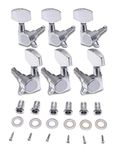 Metallor Sealed String Tuning Pegs Keys Machines Heads Tuners 3L 3R Electric Guitar Acoustic Guitar Parts Replacement Chrome.