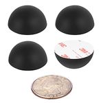 50 PCS Rubber Feet for Speakers Hemisphere Bumper Sound 0.71'' Self Stick Bumpers Noise-dampening Adhesive Bumper Feet for Speakers, Electronics, Table Tops, Laptop and Drawers(Black)