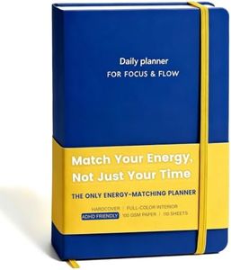 ADHD Planner for Adults – Undated Daily Executive Function Planner with Energy Task Management & Focus Tools, GRANROUTO B5 Hardcover Productivity Journal, Time Blindness & Neurodivergent Organizer