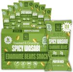 Where You Bean Edamame Beans Snack Spicy Wasabi - Dry Roasted Edamame Beans Keto Vegan Snacks - High Protein Snacks - Asian Snacks - Low Carb Snack Crunchy Edamame Healthy Snacks 0.9oz (Pack of 8) (Spicy Wasabi)