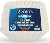 Brodys Large Coffee Filters - Compatible with Bunn 12-cup Home and Commercial Machines - (550 Count), 9.75 inch x 4.25 inch TALL WALLED, Large, Premium All-Natural Paper, No Messy Ground Overflow