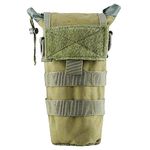 Azarxis Tactical Military MOLLE Water Bottle Pouch, Drawstring Open Top & Mesh Bottom Travel Water Bottle Bag Tactical Hydration Carrier (Green)