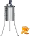 Electric Honey Extractor 4/8 Frame, Stainless Steel Honeycomb Spinner with Transparent Lid, Beekeeping Apiary Centrifuge Equipment for Honey Extraction, Adjustable Height Stand, Durable & Efficient