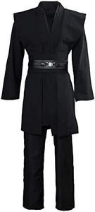 Gothden Jedi Tunic Costume Hooded Coat Knight Fancy Full Set Halloween Cosplay for Adults Men