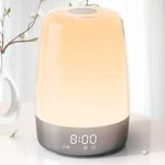 Sunrise Simulation Alarm Clock Wake Up Light for Heavy Sleepers Adults, Golspark Dimmable Sun Lamp Kid Bedroom Nursery Bedside Night Light Sleep Aid, 7 RGB Lights, 7 Natural Sound Alarms, Snooze Timer