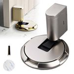 Upgraded Magnetic Door Stopper, 2024 New Punch-Free Mechanical Silent Floor Door Stop, Adjustable No Drilling Mechanical Floor Doorstop Magnetic Door Locks with Adhesive (Brushed Nickel)