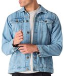 JMOJO - Western Denim Jacket Mens | Classic Trucker Denim Jackets For Men UK | Casual Outerwear mens jackets - Mens Jackets With Pocket | Button Down Mens Denim Jackets | Jean Jackets Mens