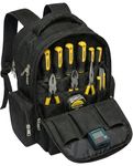 HENNY BAGS Tool Bag Backpack 50 Pockets Premium Heavy Duty Urban CORD Professional Electrician Technician Industrial Multipurpose Storage BACKPACK