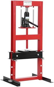 GarveeLife 6 Ton Hydraulic Shop Press, 6 Ton/13000Lbs, H-Frame Bearing Press, 4-Hold Adjustable Working Table Height, Movable Plates, Automotive Bushing Remover, Bearing and Ball Joint Press